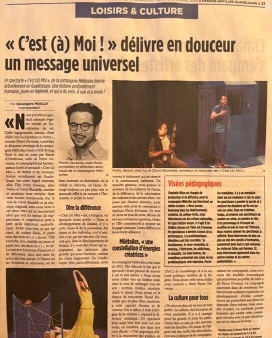 “C’est (à) Moi ”  a posé ses valises au Ciné Théâtre du Lamentin !